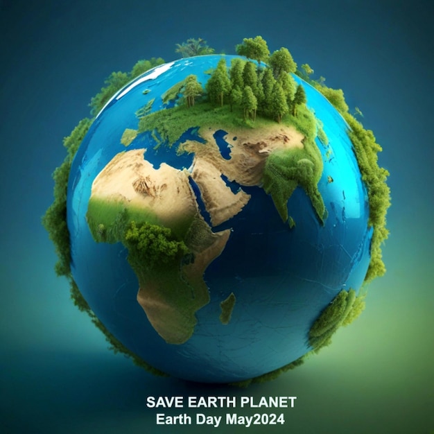 a poster with a planet earth and the words save earth