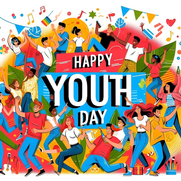 a poster with a poster that says happy youth