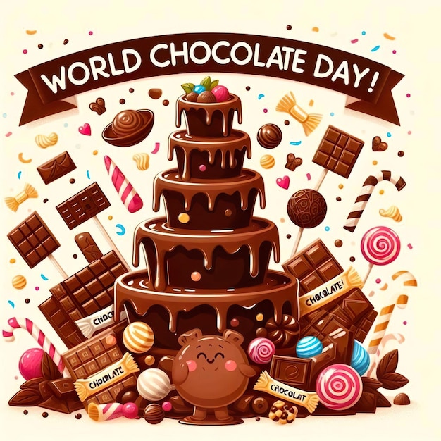 poster with poster that says world chocolates day