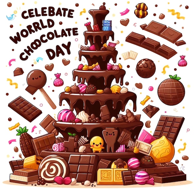 poster with poster that says world chocolates day