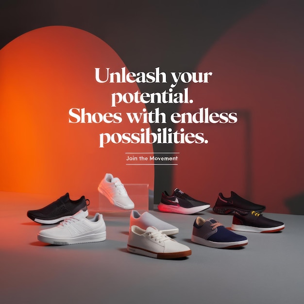 a poster with a quote about a pair of sneakers