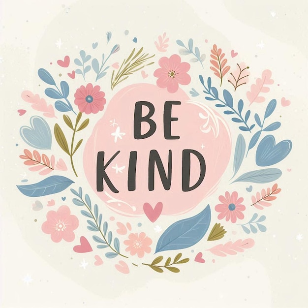 Photo a poster with a quote be kind of be kind