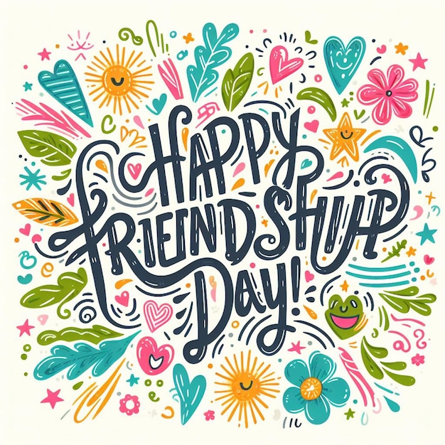 Photo a poster with a quote from happy friendship day