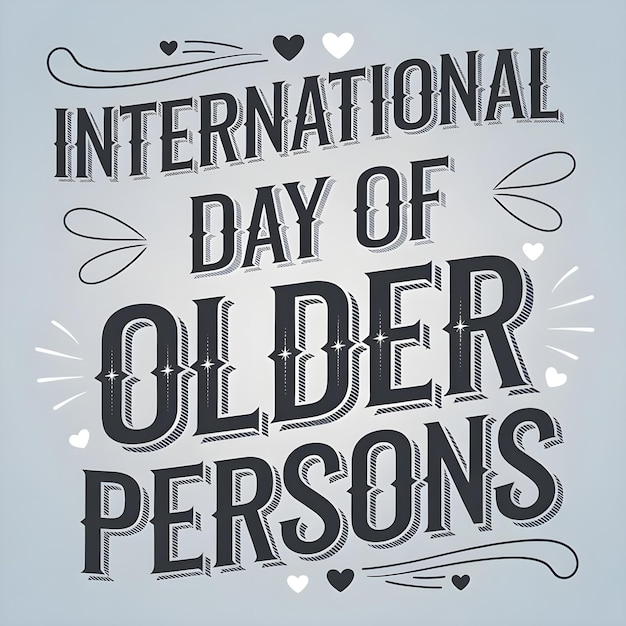 Photo a poster with a quote from the international day of old people