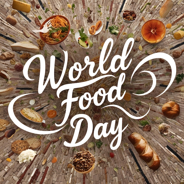 Photo a poster with a quote from world food day