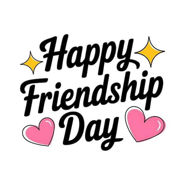 Photo a poster with a quote that says happy friendship day