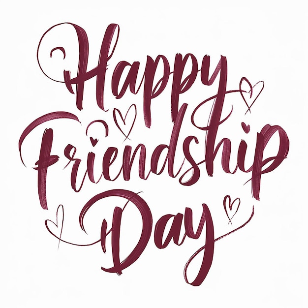 Photo a poster with a quote that says happy friendship day