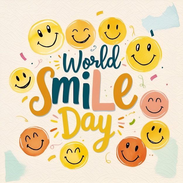 a poster with smiley face and text that says world day