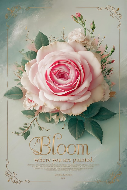 a poster with the word flower on it