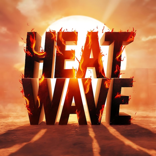 a poster with the word heat on it