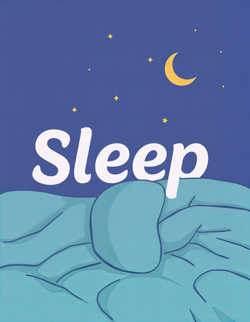 Photo a poster with the word sleep on it