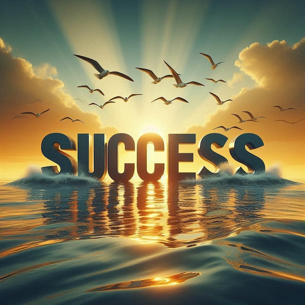 a poster with the word success written in black