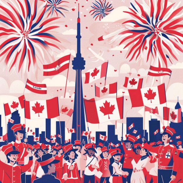 Photo a poster with the words canadian in the middle of it