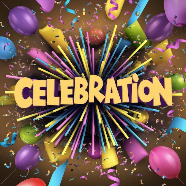 Photo a poster with the words celebrate celebration on it