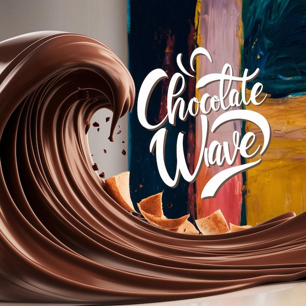 a poster with the words chocolate wave on it