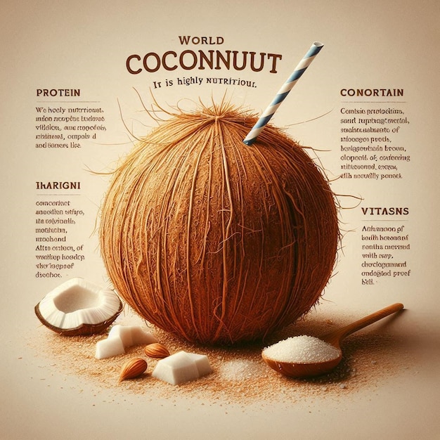 a poster with the words coconut coconut on it