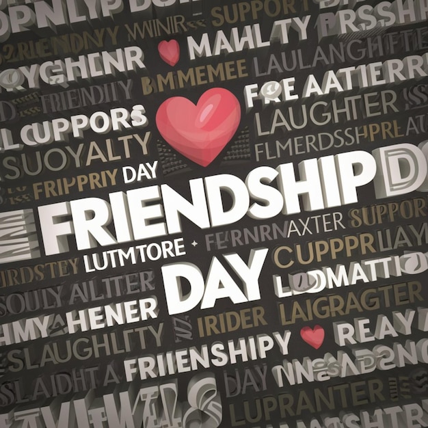 a poster with the words friendship day written on it