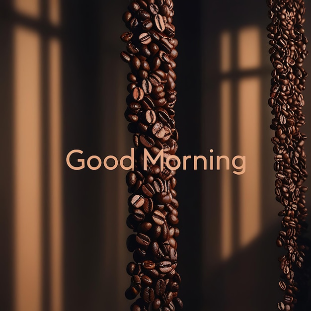 a poster with the words good morning on it