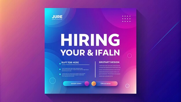 Photo a poster with the words  job your and and and and and  hiring  on it