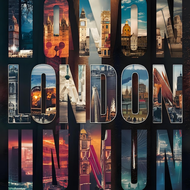 Photo a poster with the words london and london on it