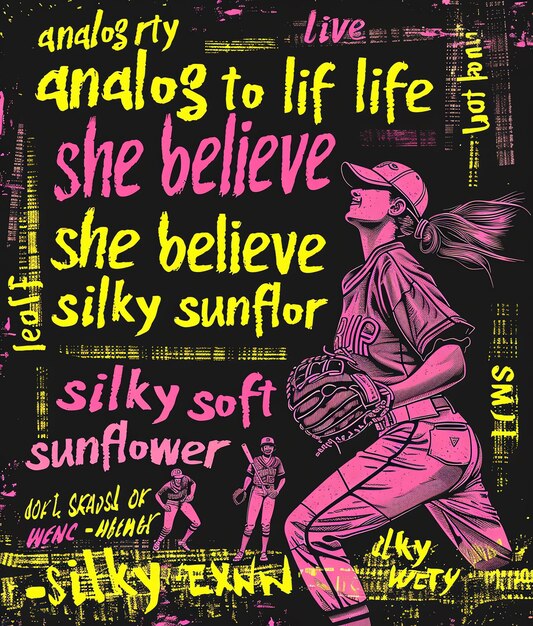 a poster with the words  shes a girl  on it