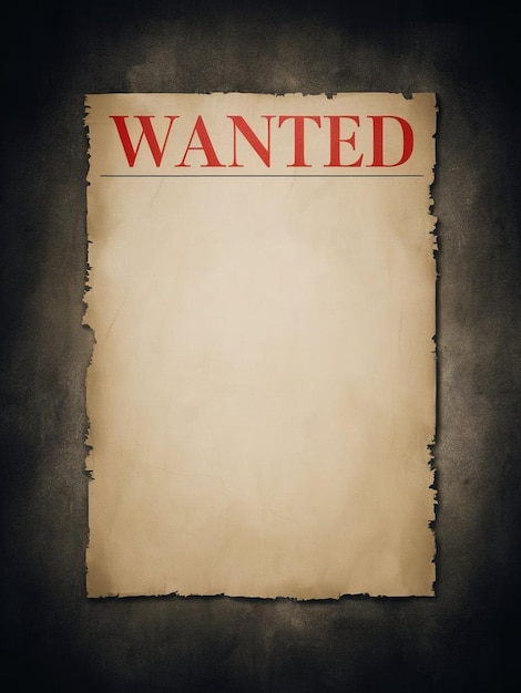 Photo poster with the words wanted