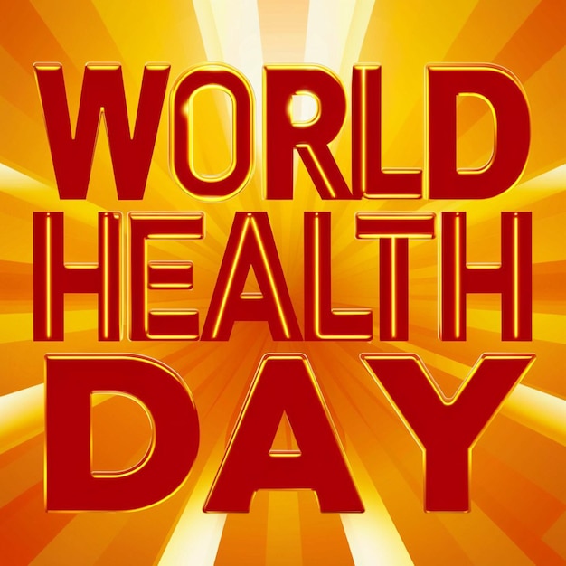 a poster with a world healthy day on it