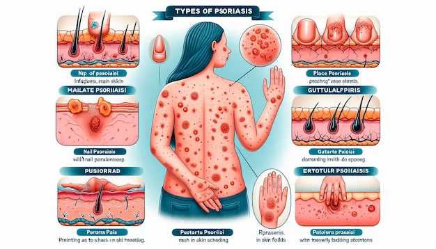 Photo a poster of a woman with different types of bacteria