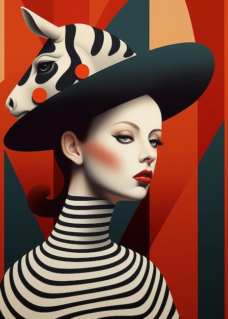 a poster for a woman with a hat that says quot lady quot