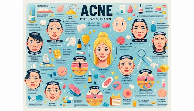 a poster of a womans face with the words  skin care  on it