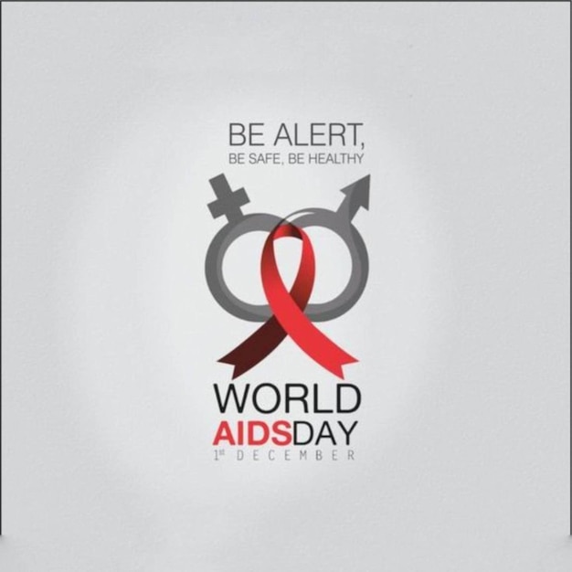 Photo a poster for world aids day