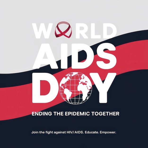 Photo a poster for world aids day