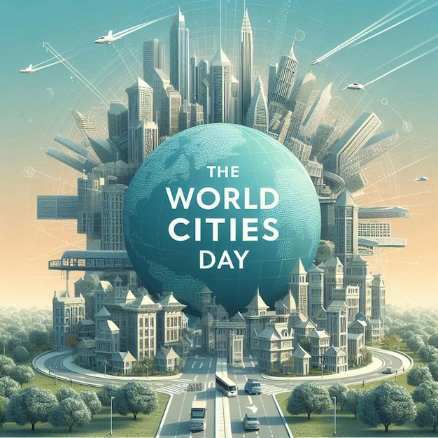 Photo a poster for the world city day in london