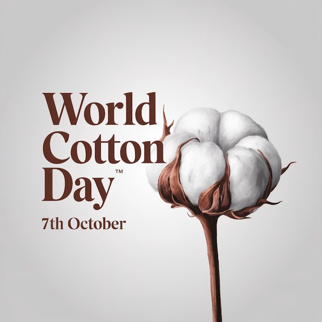 Photo a poster for the world cotton day