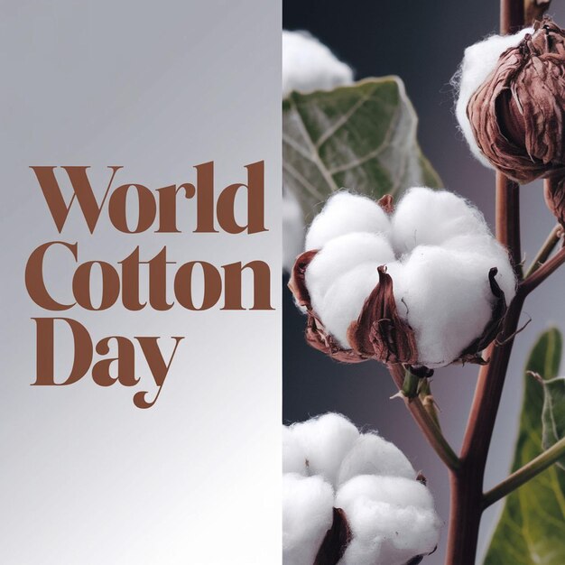 Photo a poster for the world cotton day