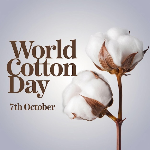 Photo a poster for the world cotton day