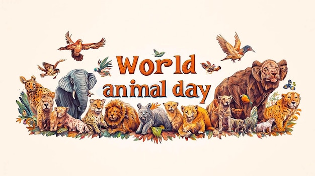 a poster for the world day of animals