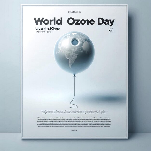 Photo a poster for world day is shown on a gray background