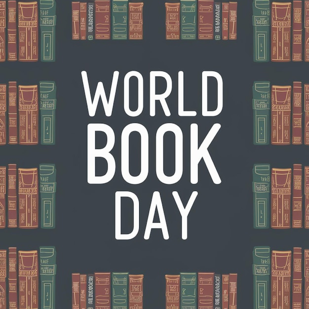 a poster for world day with a book written by the author of the book