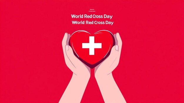 Photo a poster for world day with hands holding a heart shaped red day day day day day