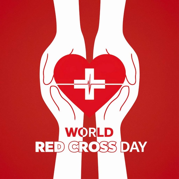 Photo a poster for world day with a red heart that says world day