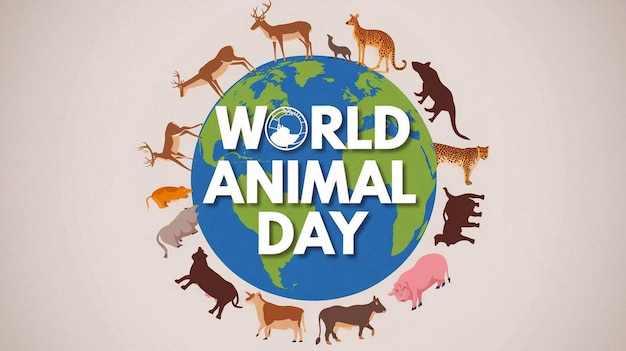 a poster for world day with a world map and the words worlds largest animal