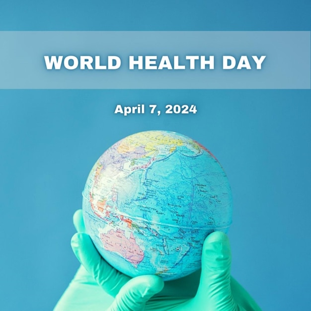 a poster for world day in the year with a hand holding a globe