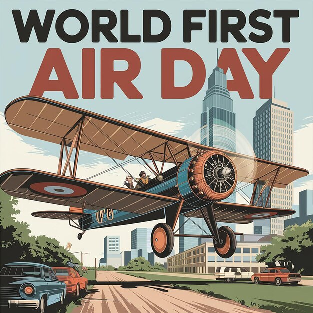 Photo a poster for world first air day