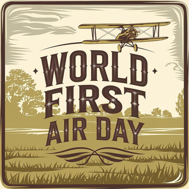 Photo a poster for world first air day