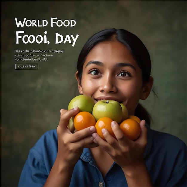 Photo a poster for world food day with a poster that says world food