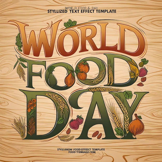 a poster for world food day with a quote from world day