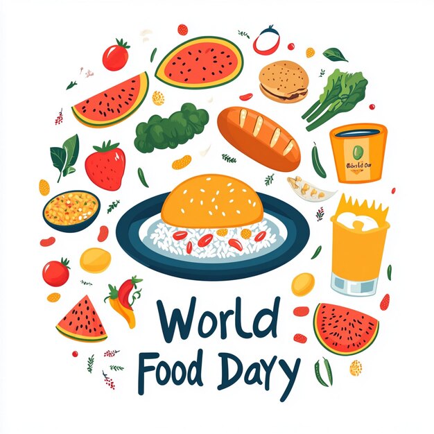 Photo a poster for the world food day with a quote from the worlds food day