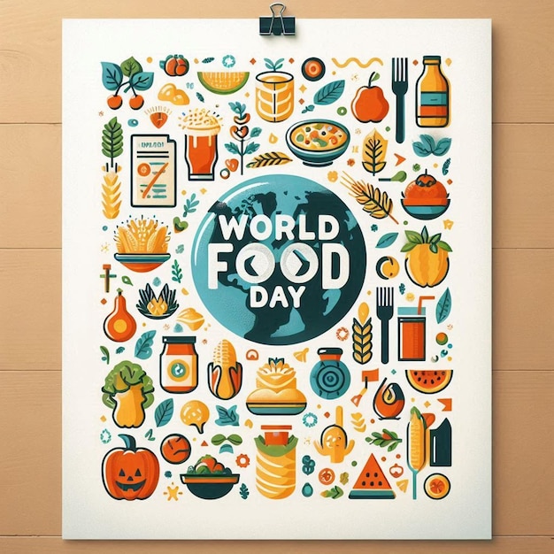 Photo a poster for the world of food day