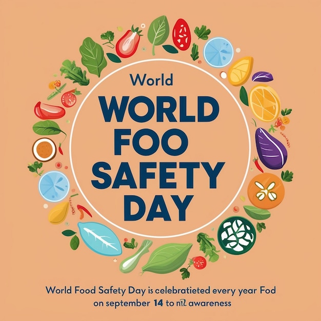 Photo a poster for world food safety day